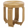Safavieh Asleesh Round Rattan Accent Table in Natural