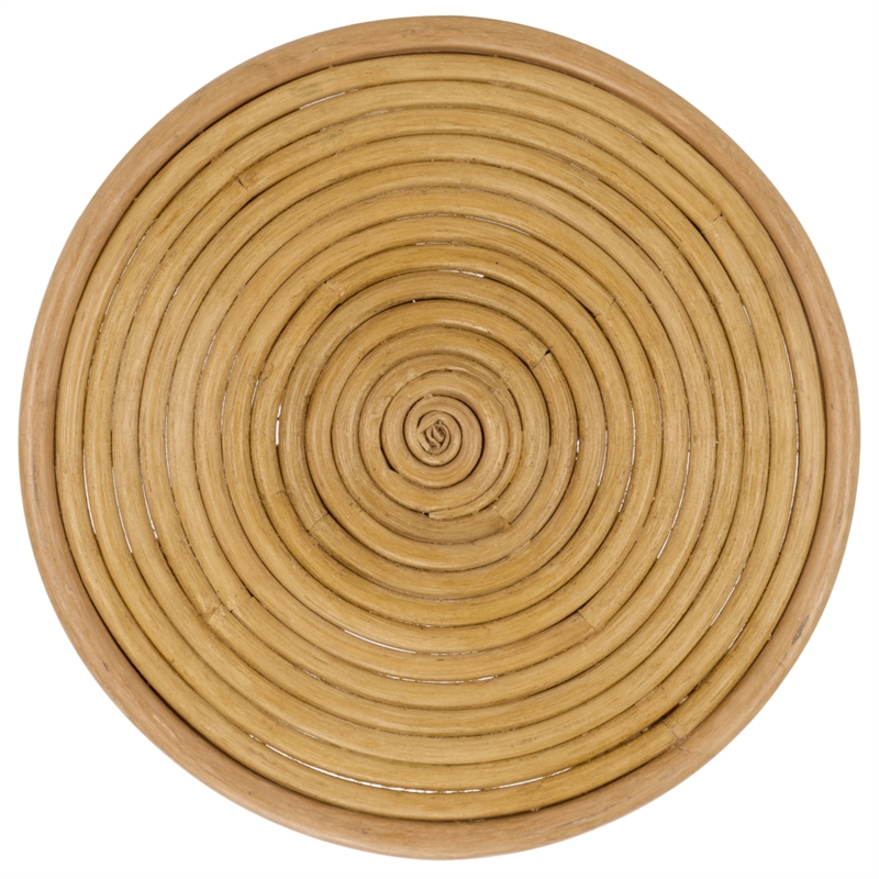 Safavieh Asleesh Round Rattan Accent Table in Natural