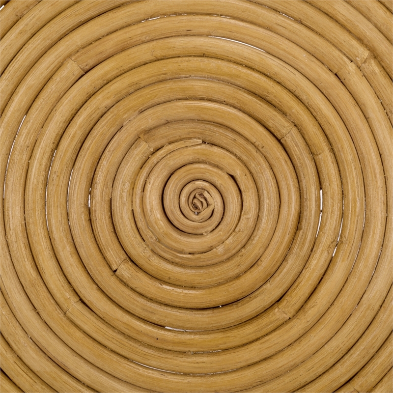 Safavieh Asleesh Round Rattan Accent Table in Natural
