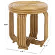 Safavieh Asleesh Round Rattan Accent Table in Natural