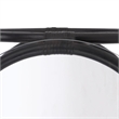 Safavieh Alesha Round Rattan Accent Table in Black / Glass