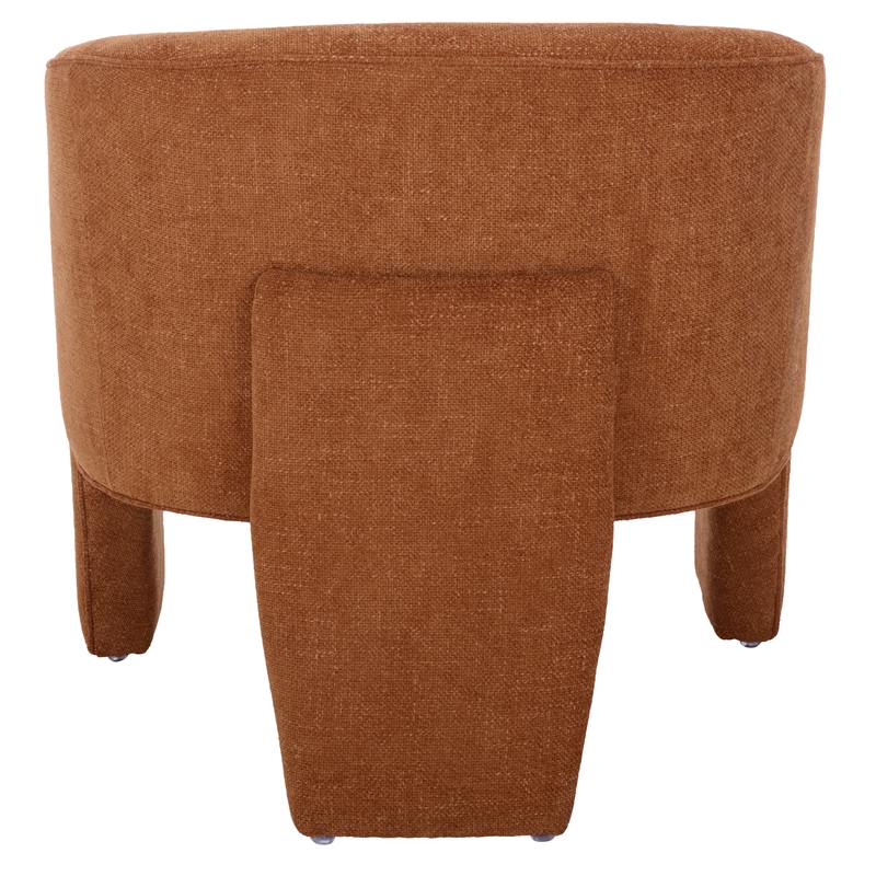 Safavieh Lahela Wood Accent Chair in Terracotta