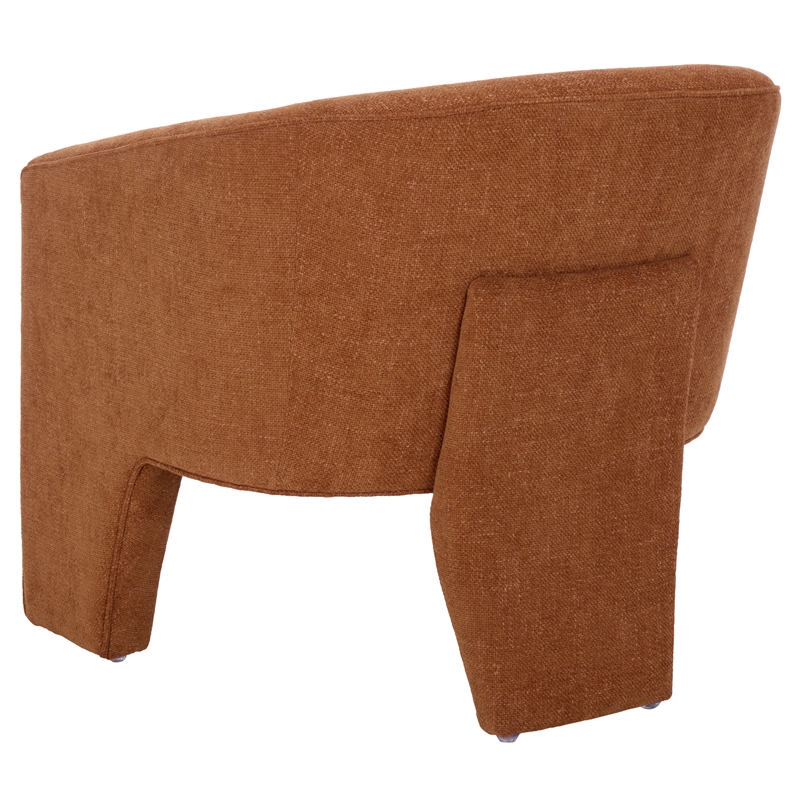 Safavieh Lahela Wood Accent Chair in Terracotta