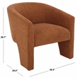 Safavieh Lahela Wood Accent Chair in Terracotta