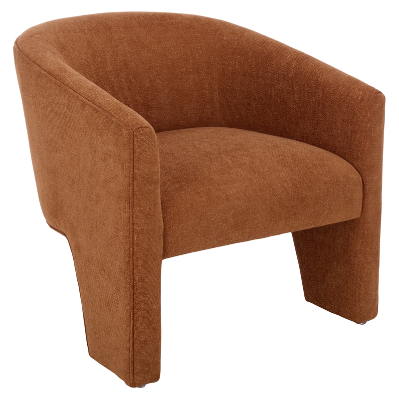 Safavieh Lahela Wood Accent Chair in Terracotta