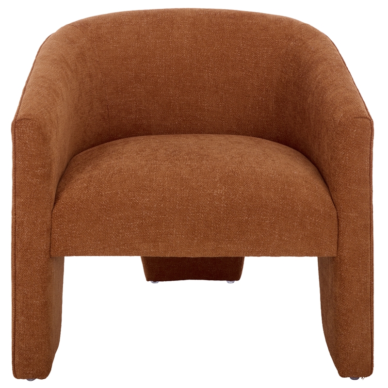 Safavieh Lahela Wood Accent Chair in Terracotta