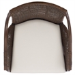 Safavieh Norita Wood Arm Chair in Brown / Ivory