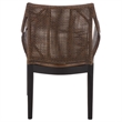 Safavieh Norita Wood Arm Chair in Brown / Ivory