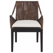 Safavieh Norita Wood Arm Chair in Brown / Ivory