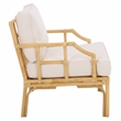Safavieh Kazumi Rattan / Fabric Accent Chair w/ Cushion in White / Natural