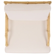 Safavieh Kazumi Rattan / Fabric Accent Chair w/ Cushion in White / Natural