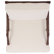 Safavieh Kazumi Rattan / Fabric Accent Chair w/ Cushion in White / Chocolate