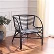 Safavieh Valeriya Woven Rattan Arm Chair in Black