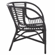 Safavieh Valeriya Woven Rattan Arm Chair in Black