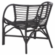 Safavieh Valeriya Woven Rattan Arm Chair in Black