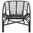 Safavieh Valeriya Woven Rattan Arm Chair in Black