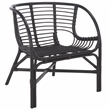 Safavieh Valeriya Woven Rattan Arm Chair in Black