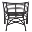 Safavieh Valeriya Woven Rattan Arm Chair in Black