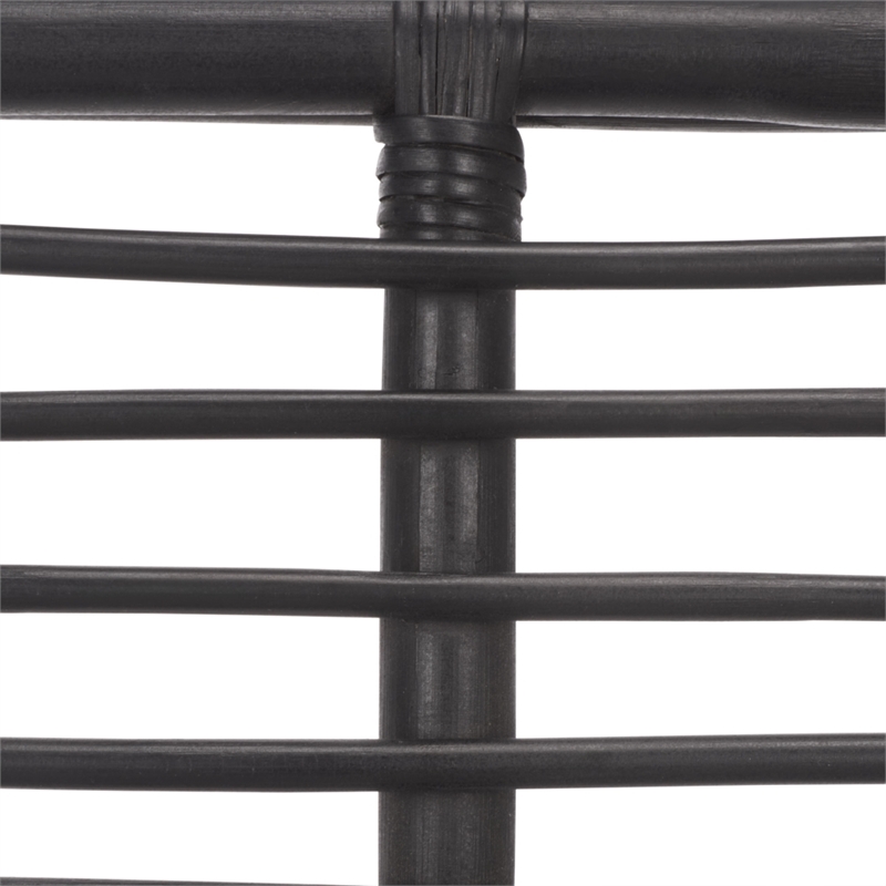 Safavieh Valeriya Woven Rattan Arm Chair in Black