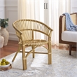 Safavieh Varvara Woven Rattan Arm Chair in Natural