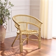 Safavieh Varvara Woven Rattan Arm Chair in Natural