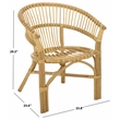 Safavieh Varvara Woven Rattan Arm Chair in Natural