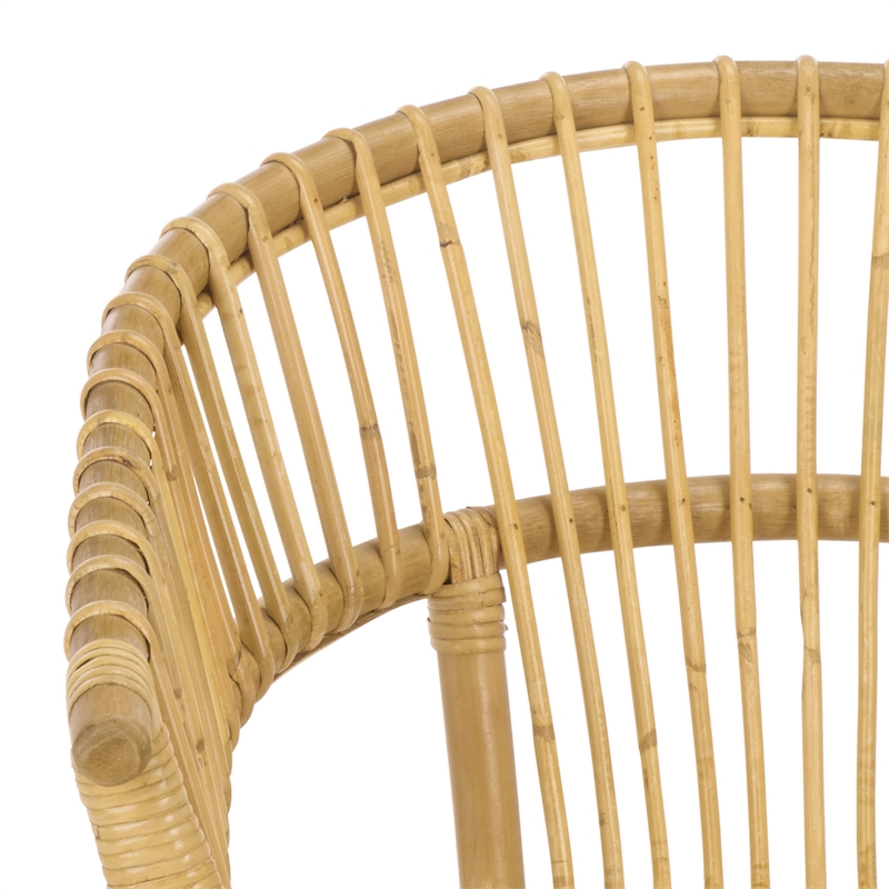 Safavieh Varvara Woven Rattan Arm Chair in Natural