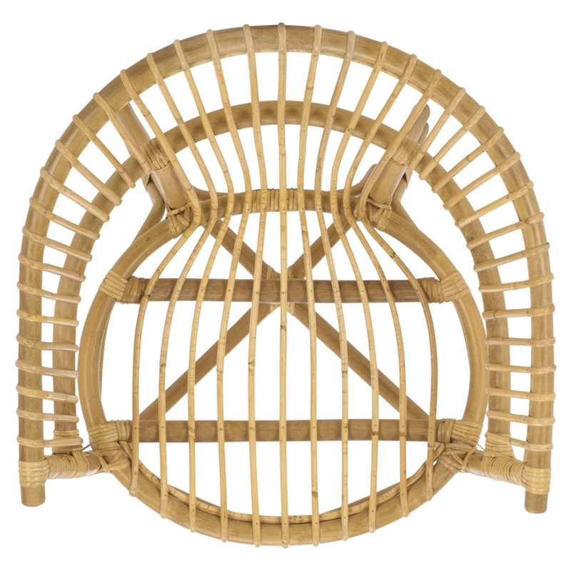 Safavieh Varvara Woven Rattan Arm Chair in Natural