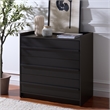 Safavieh Mishi 3 Drawer Wood Chest in Black
