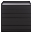 Safavieh Mishi 3 Drawer Wood Chest in Black