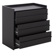 Safavieh Mishi 3 Drawer Wood Chest in Black