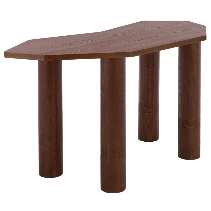 Safavieh Omoni Wood Console Table in Walnut
