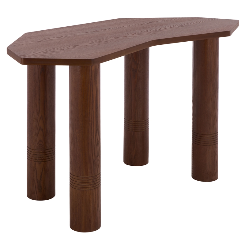 Safavieh Omoni Wood Console Table in Walnut