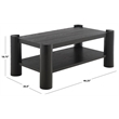 Safavieh Camoni 1 Shelf Wood Coffee Table in Black
