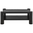 Safavieh Camoni 1 Shelf Wood Coffee Table in Black