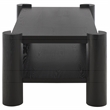 Safavieh Camoni 1 Shelf Wood Coffee Table in Black