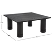 Safavieh Aramin Wood Coffee Table in Black