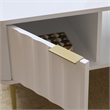 Safavieh Hilsa Wood and Metal Coffee Table in White / Gold
