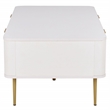 Safavieh Hilsa Wood and Metal Coffee Table in White / Gold