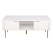 Safavieh Hilsa Wood and Metal Coffee Table in White / Gold