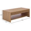 Safavieh Masa 1 Shelf Wood Coffee Table  in Oak