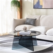 Safavieh Latika Tinted Glass Coffee Table in Gray