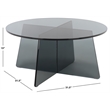Safavieh Latika Tinted Glass Coffee Table in Gray