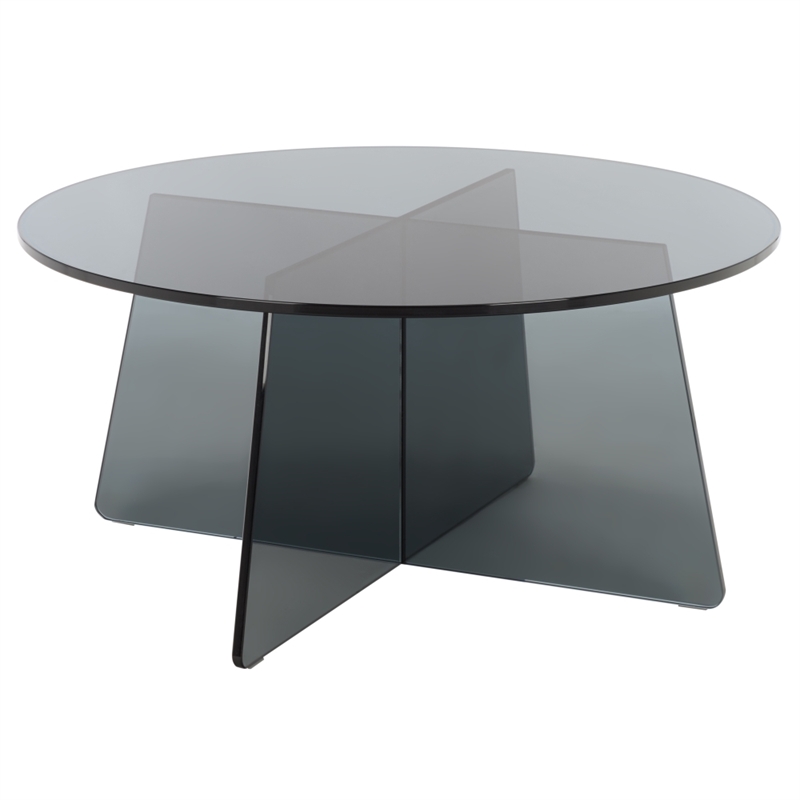Safavieh Latika Tinted Glass Coffee Table in Gray