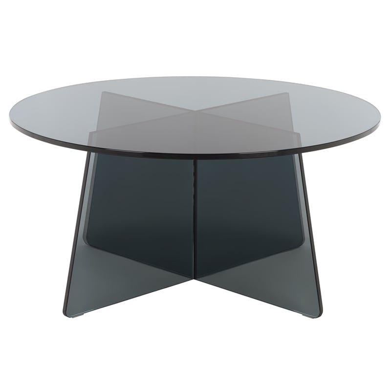 Safavieh Latika Tinted Glass Coffee Table in Gray
