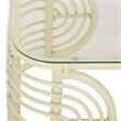 Safavieh Lidiya Rattan Coffee Table  in White / Glass