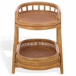 Safavieh Shayleen Rattan Pole and Wood Accent Table  in Natural
