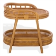 Safavieh Shayleen Rattan Pole and Wood Accent Table  in Natural