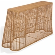 Safavieh Jilliette Rattan and Iron Console Table in Natural