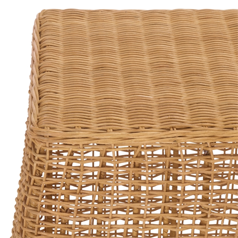 Safavieh Jilliette Rattan and Iron Console Table in Natural